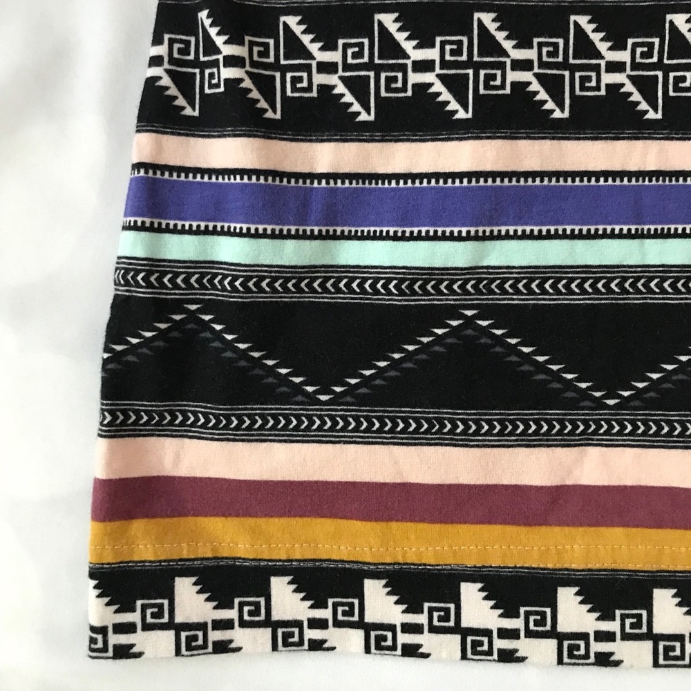 Billabong Aztec Print Knit Miniskirt | Small